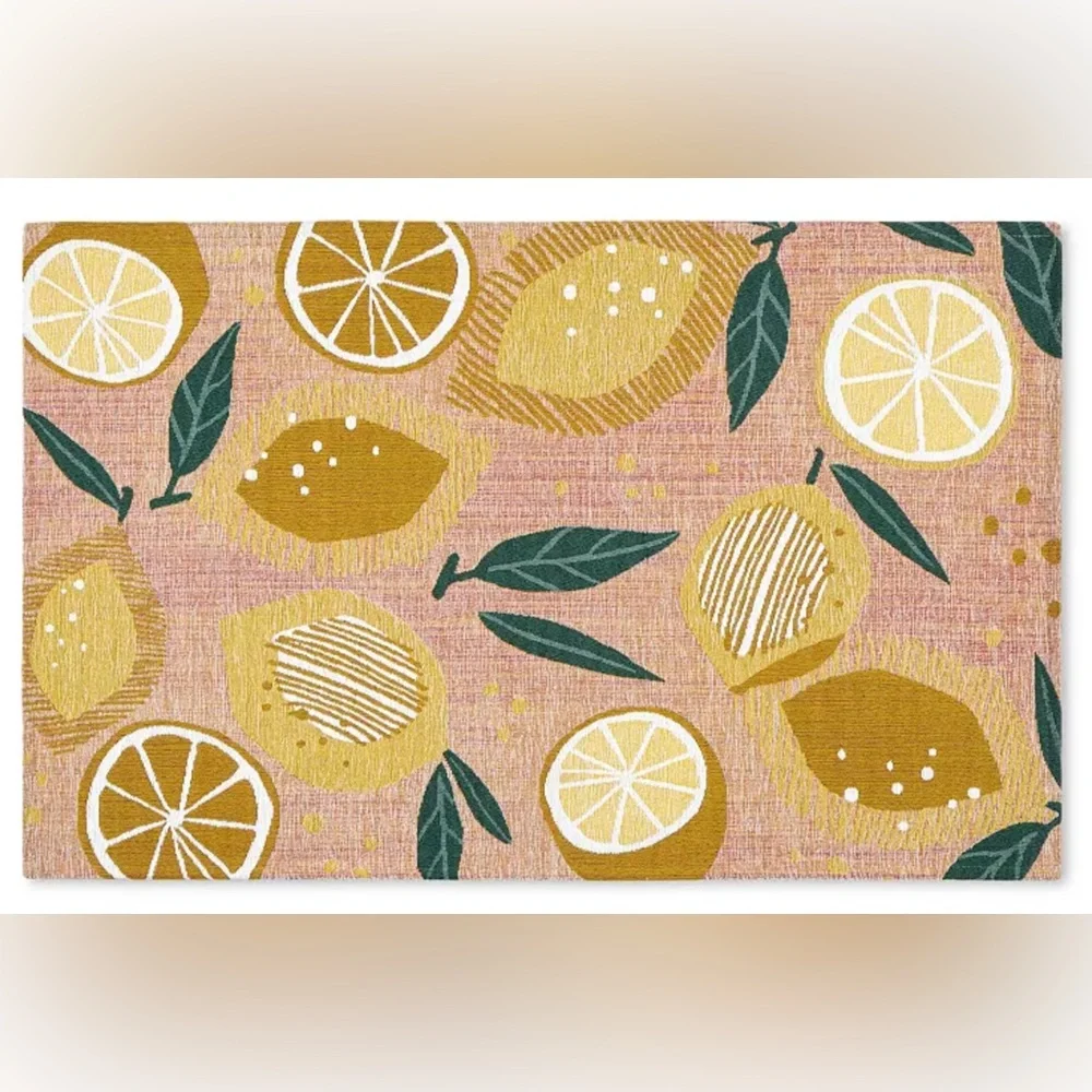 Town and Country Pink & Lemon Patterned Rug